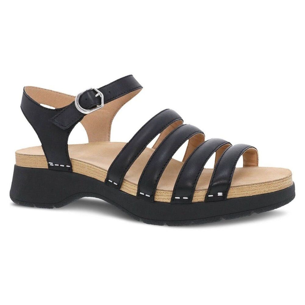 New Women’s Dansko Roxie Strappy Sandal in Black Size 37 / 6.5 US